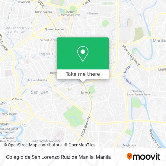 Colegio de San Lorenzo Ruiz de Manila map