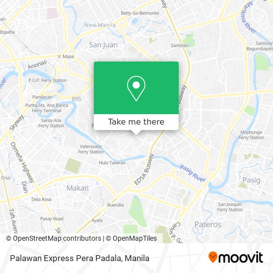 Palawan Express Pera Padala map