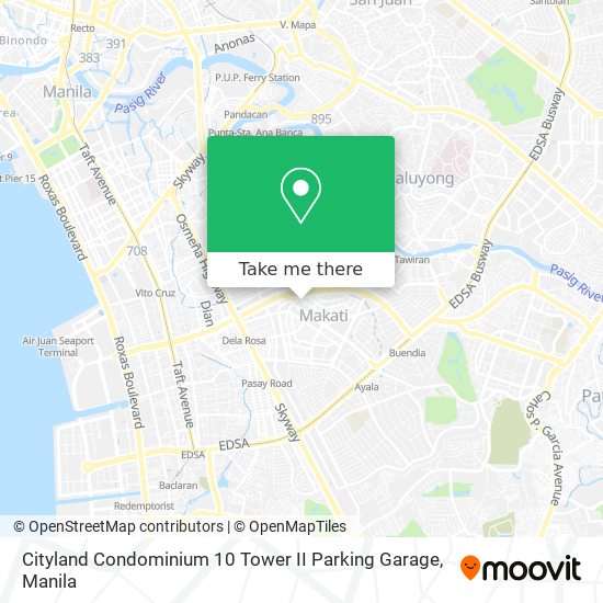 Cityland Condominium 10 Tower II Parking Garage map