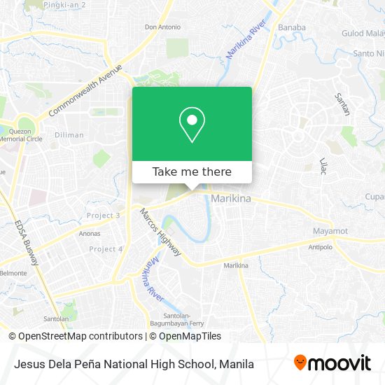 Jesus Dela Peña National High School map
