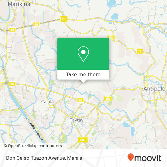 Don Celso Tuazon Avenue map