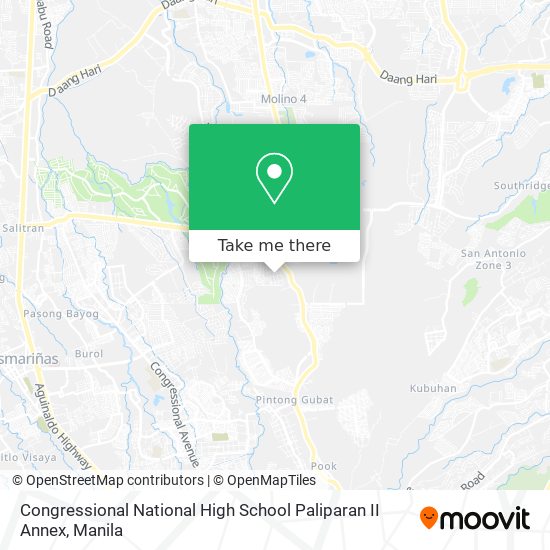 Congressional National High School Paliparan II Annex map