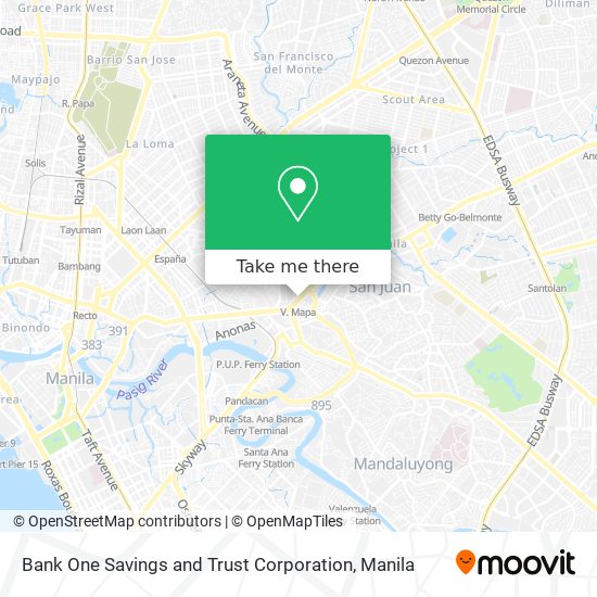 Bank One Savings and Trust Corporation map