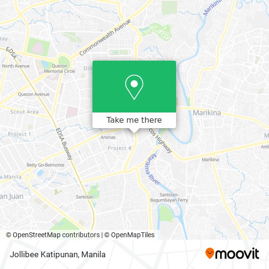 Jollibee Katipunan map
