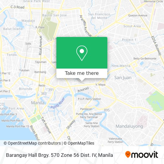 Barangay Hall Brgy. 570 Zone 56 Dist. IV map