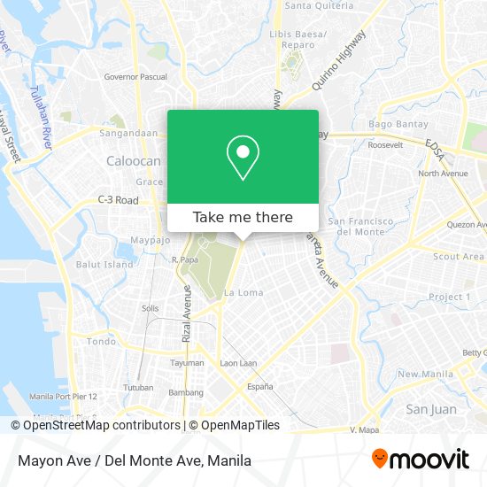 Mayon Ave / Del Monte Ave map