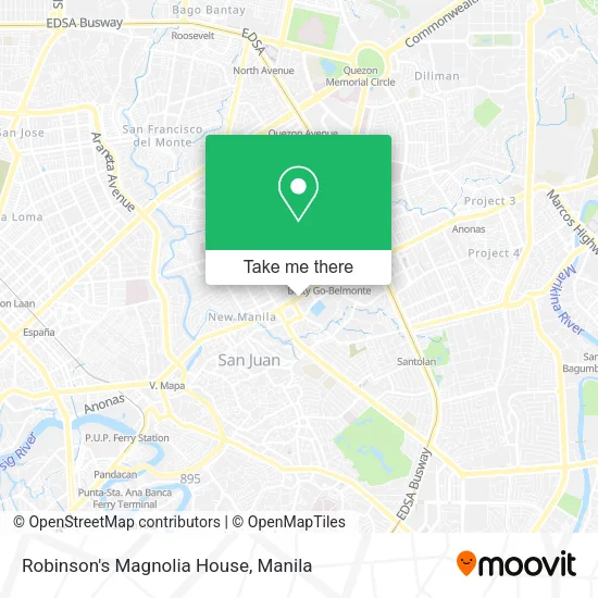 Robinson's Magnolia House map
