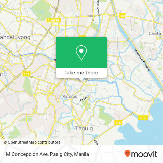 M Concepcion Ave, Pasig City map