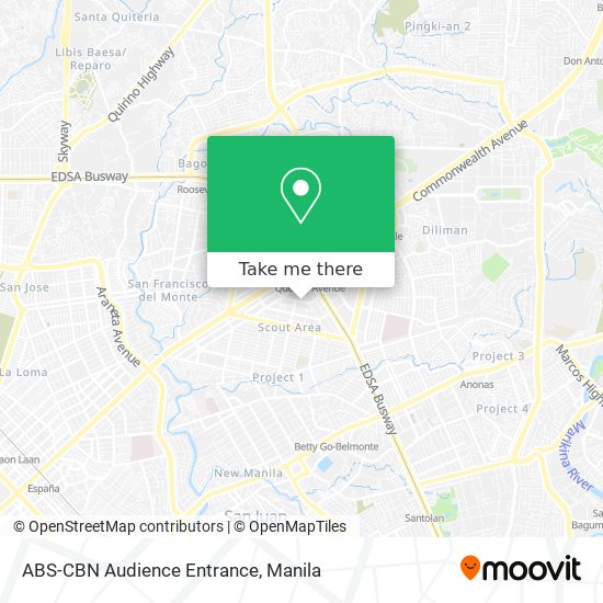 ABS-CBN Audience Entrance map