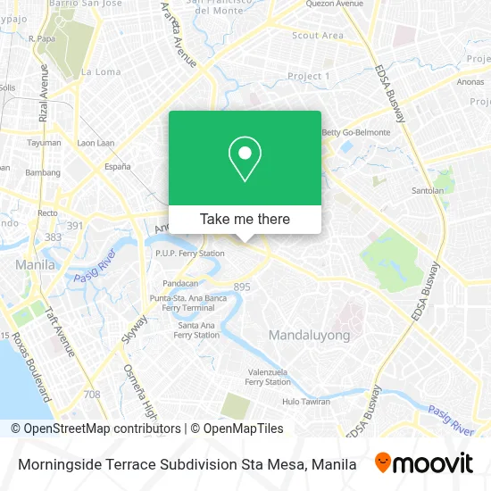Morningside Terrace Subdivision Sta Mesa map