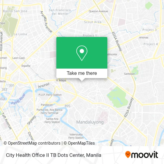 City Health Office II TB Dots Center map