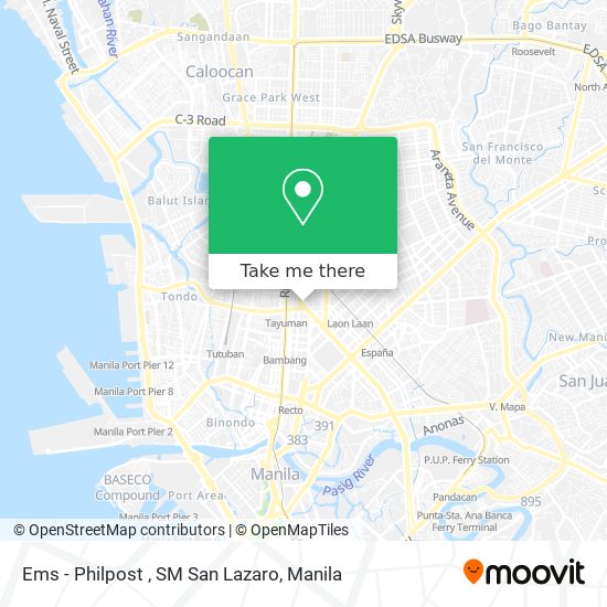 Ems - Philpost , SM San Lazaro map