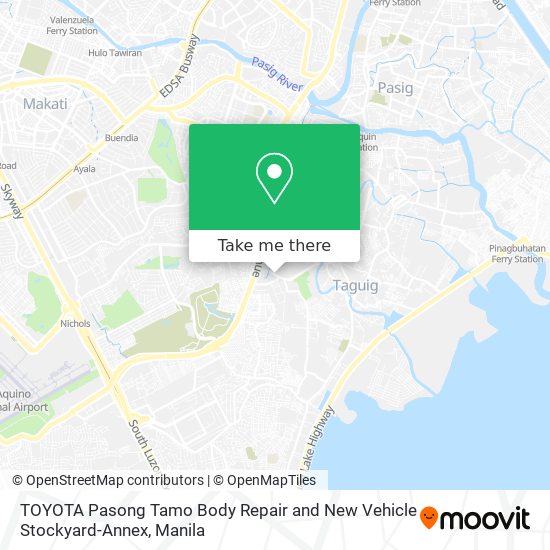 TOYOTA Pasong Tamo Body Repair and New Vehicle Stockyard-Annex map