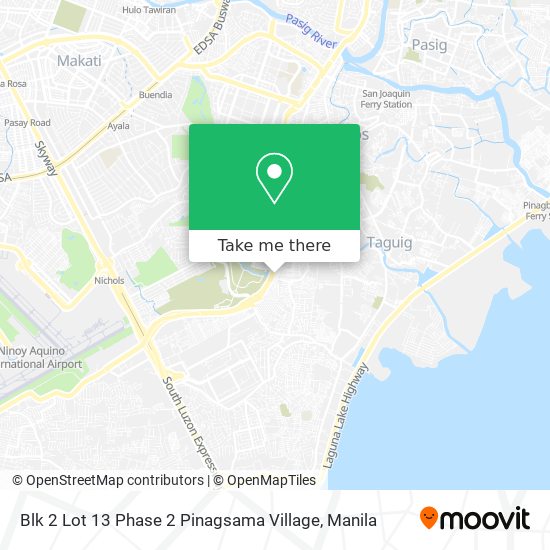 Blk 2 Lot 13 Phase 2 Pinagsama Village map