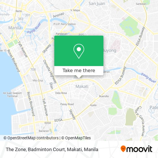 The Zone, Badminton Court, Makati map