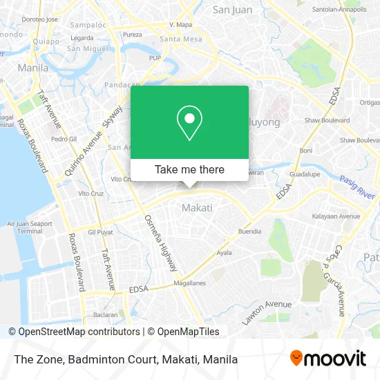 The Zone, Badminton Court, Makati map