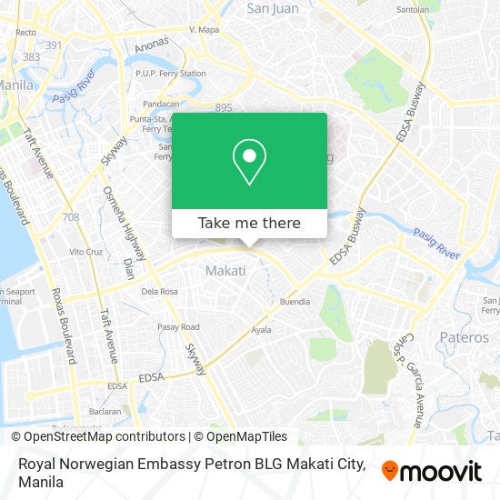 Royal Norwegian Embassy Petron BLG Makati City map