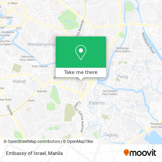Embassy of Israel map