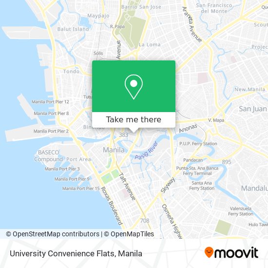 University Convenience Flats map