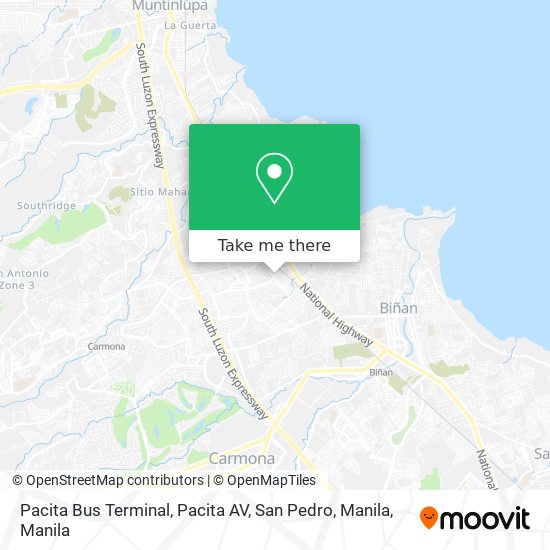 Pacita Bus Terminal, Pacita AV, San Pedro, Manila map