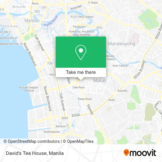 David's Tea House map