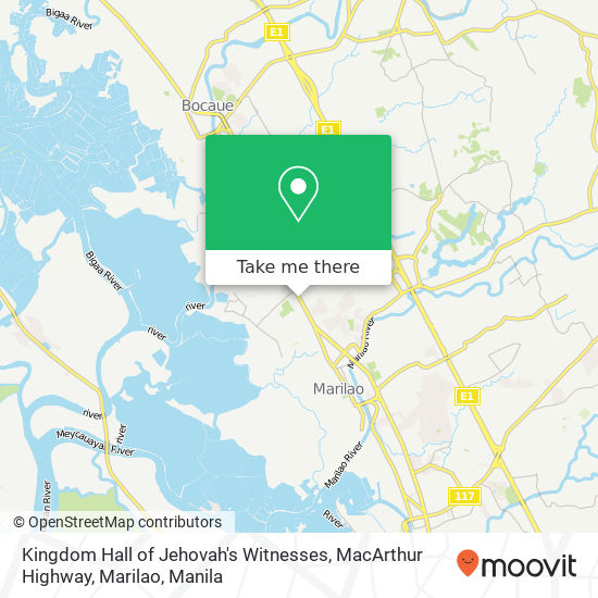 Kingdom Hall of Jehovah's Witnesses, MacArthur Highway, Marilao map