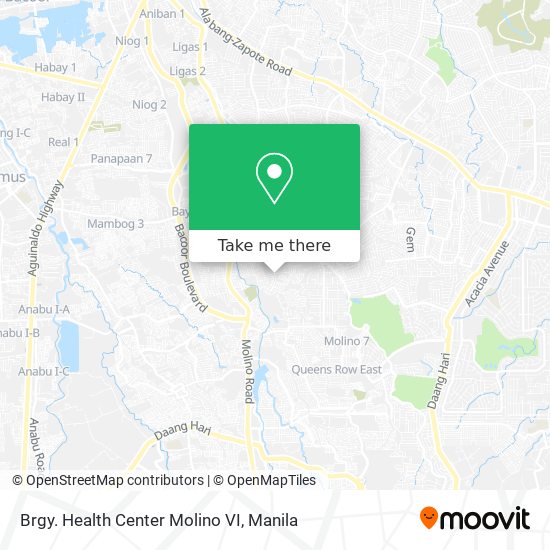 Brgy. Health Center Molino VI map