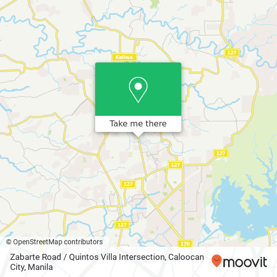 Zabarte Road / Quintos Villa Intersection, Caloocan City map