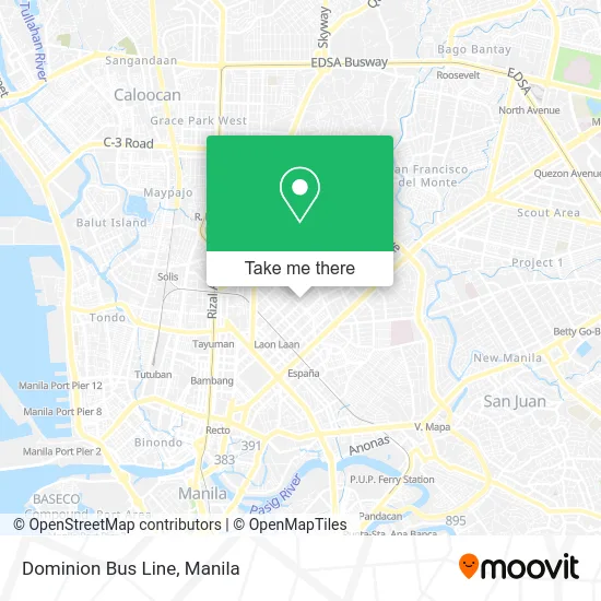 Dominion Bus Line map