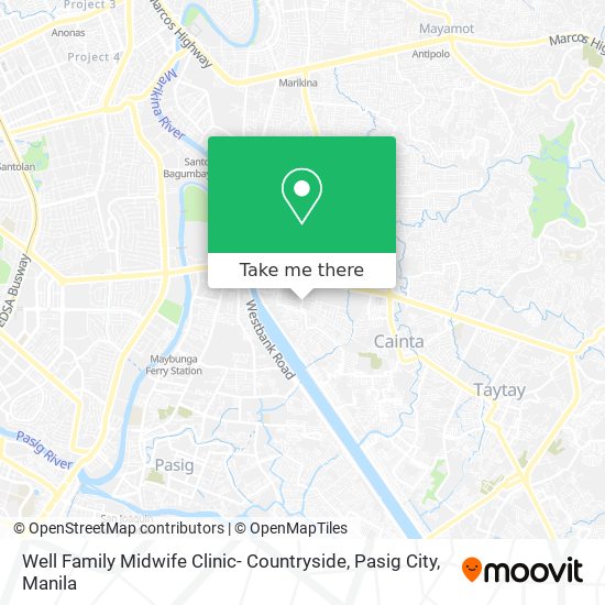 Well Family Midwife Clinic- Countryside, Pasig City map