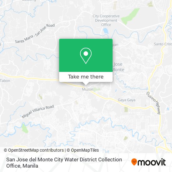 San Jose del Monte City Water District Collection Office map