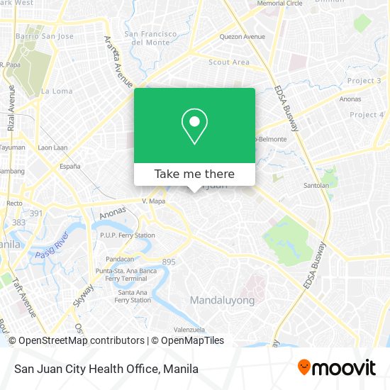 San Juan City Health Office map