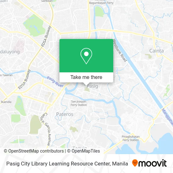 Pasig City Library Learning Resource Center map