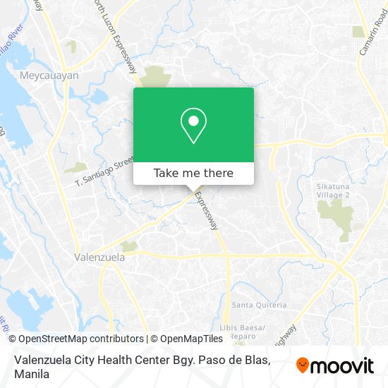 Valenzuela City Health Center Bgy. Paso de Blas map