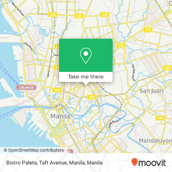 Bistro Paleta, Taft Avenue, Manila map