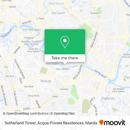 Sutherland Tower, Acqua Private Residences map