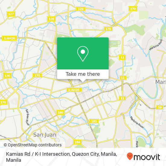 Kamias Rd / K-I Intersection, Quezon City, Manila map