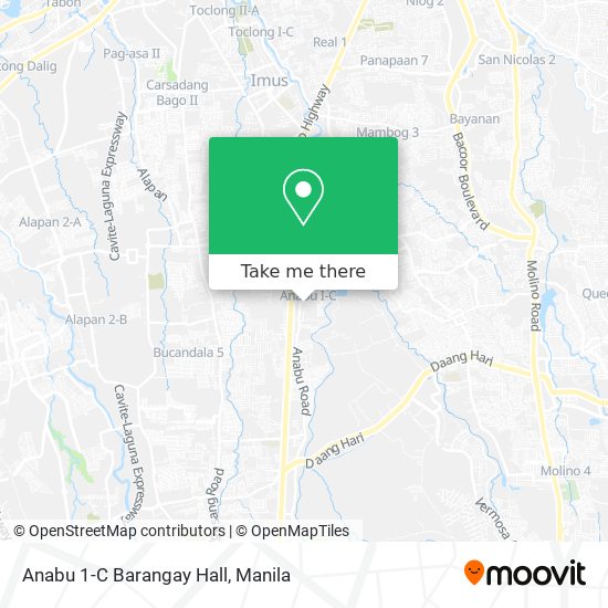 Anabu 1-C Barangay Hall map