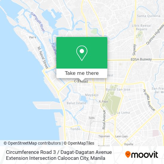 Circumference Road 3 / Dagat-Dagatan Avenue Extension Intersection Caloocan City map