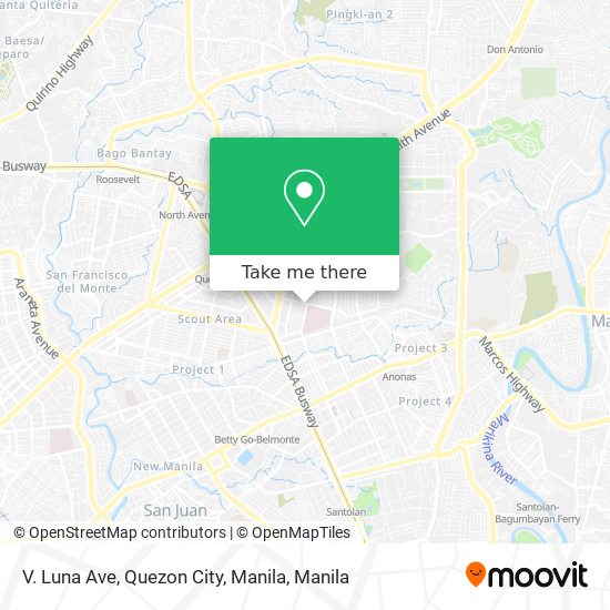 V. Luna Ave, Quezon City, Manila map