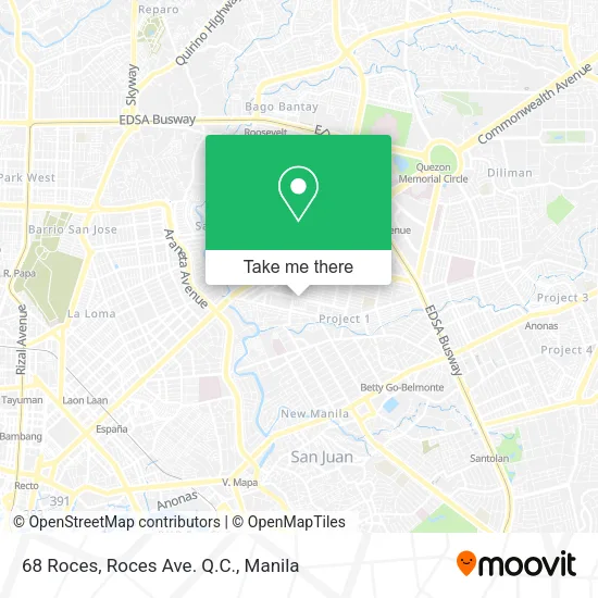 68 Roces, Roces Ave. Q.C. map