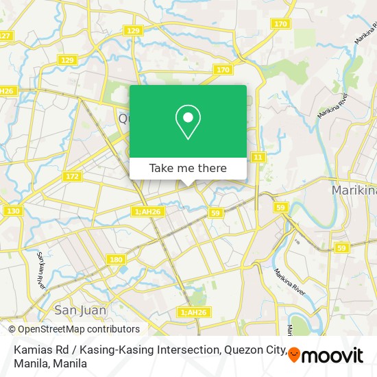 Kamias Rd / Kasing-Kasing Intersection, Quezon City, Manila map