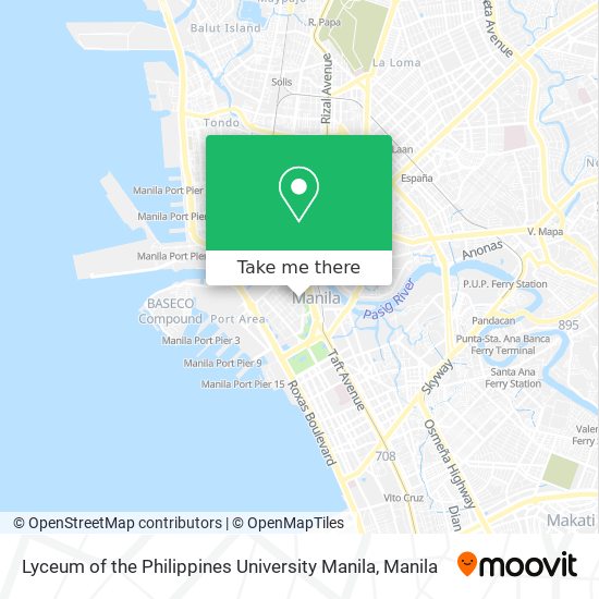 Lyceum of the Philippines University Manila map