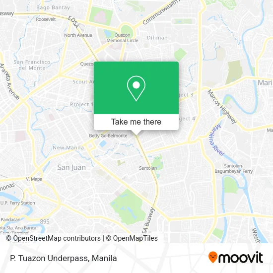 P. Tuazon Underpass map