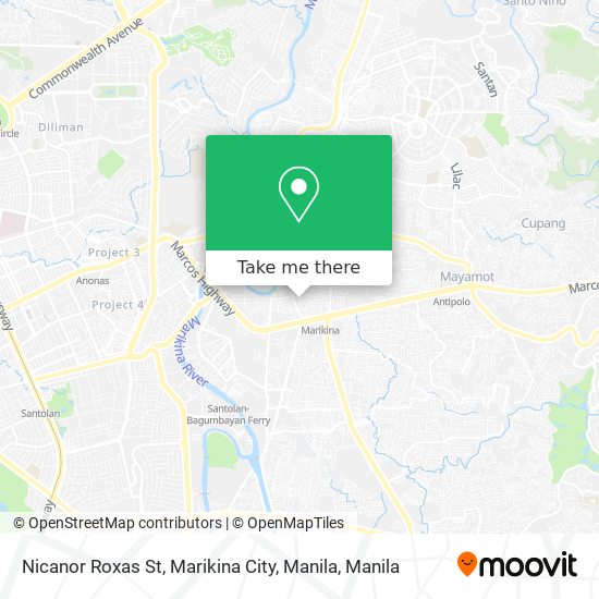 Nicanor Roxas St, Marikina City, Manila map