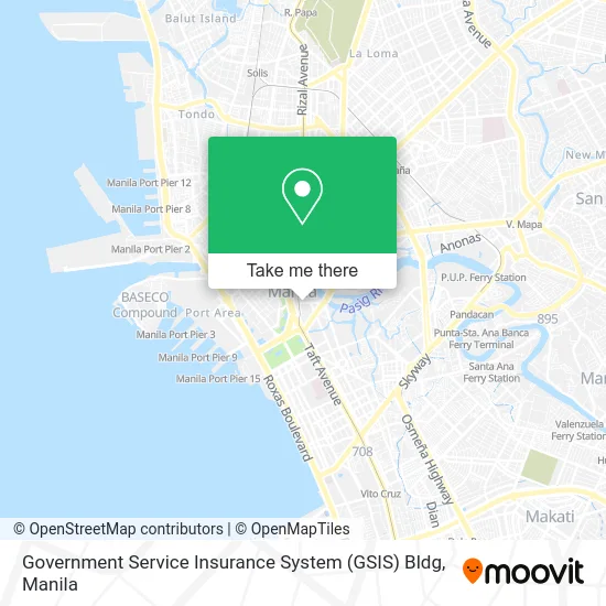 Government Service Insurance System (GSIS) Bldg map