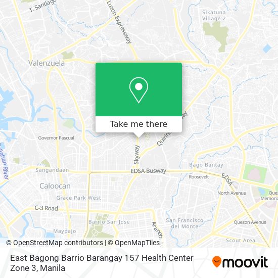 East Bagong Barrio Barangay 157 Health Center Zone 3 map