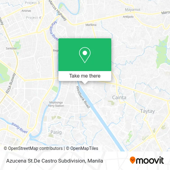 Azucena St.De Castro Subdivision map