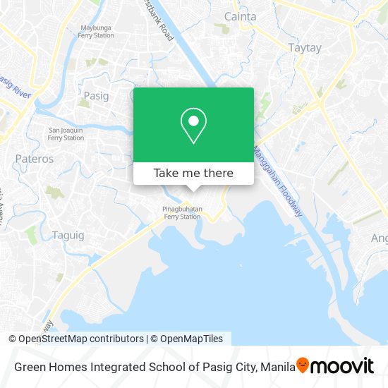 Green Homes Integrated School of Pasig City map