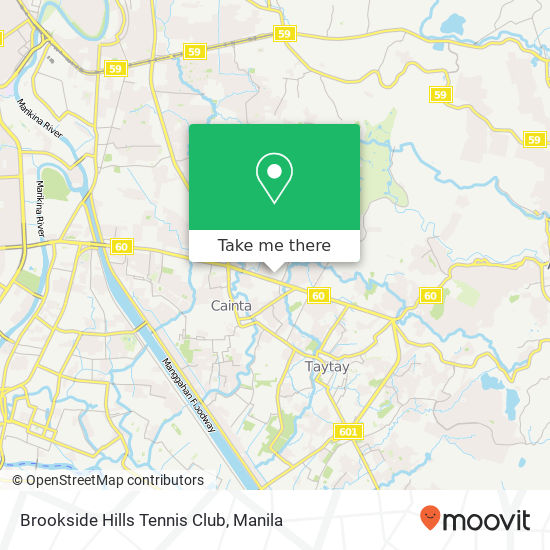 Brookside Hills Tennis Club map